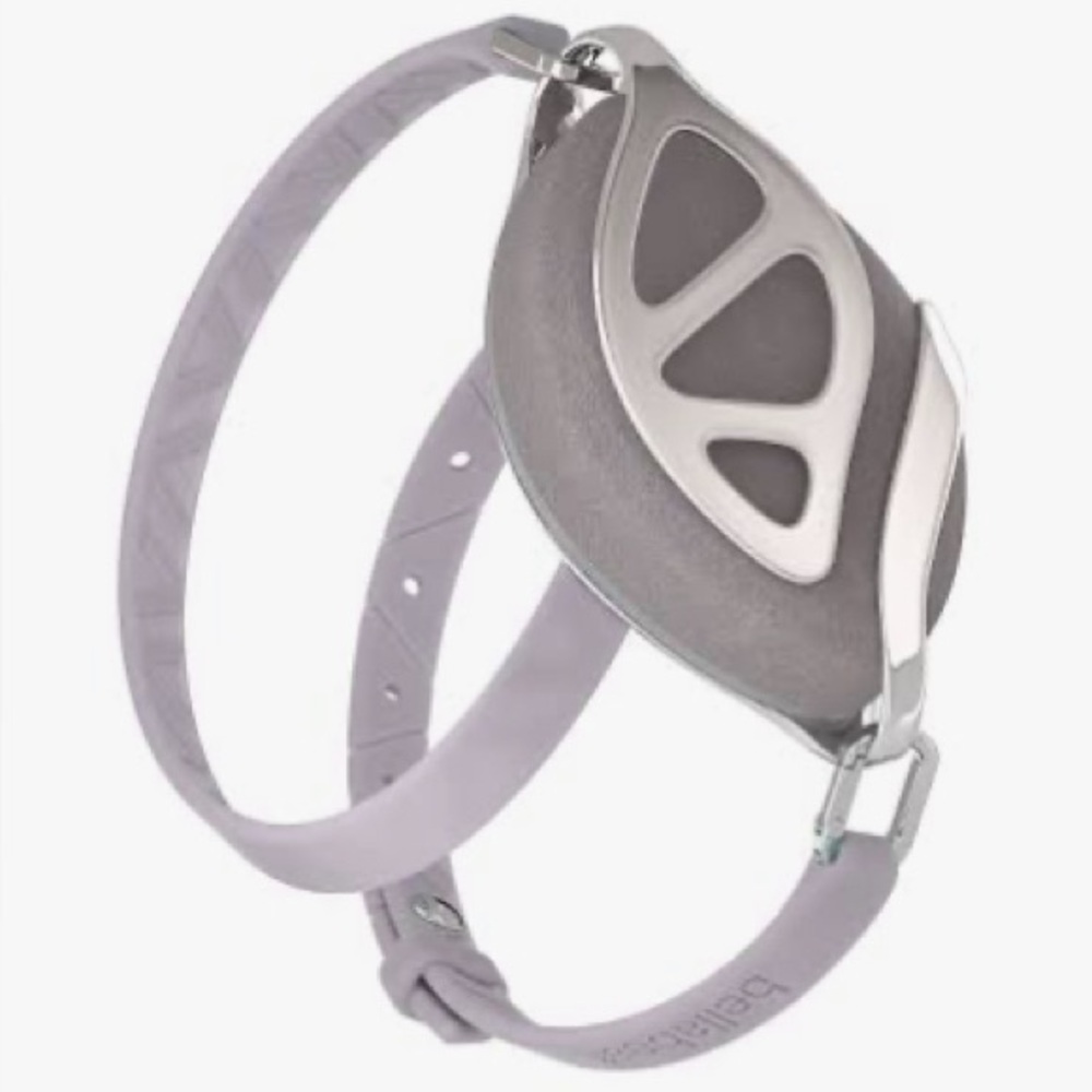 Bellabeat Double Wrap Lavender Leather Bracelet with Silver Accent for Leaf